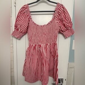 Hill House Home Naia Nap Dress Cherry Stripe